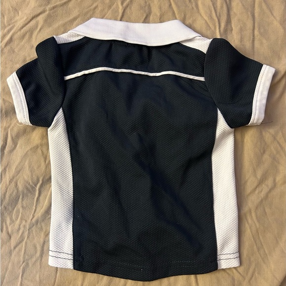 Kids Scotland Polo Shirt - Black and White - Picture 3 of 4